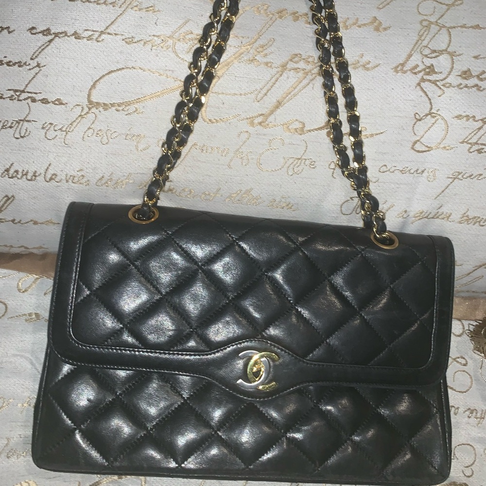 Authentic Chanel flap Two tone